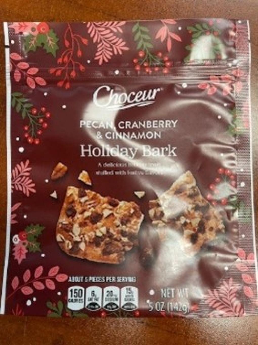 Silvestri Sweets Issues Voluntary Allergy Alert on Undeclared Pecan and Wheat in Cookie Butter Holiday Bark and Pecan, Cranberry & Cinnamon Holiday Bark