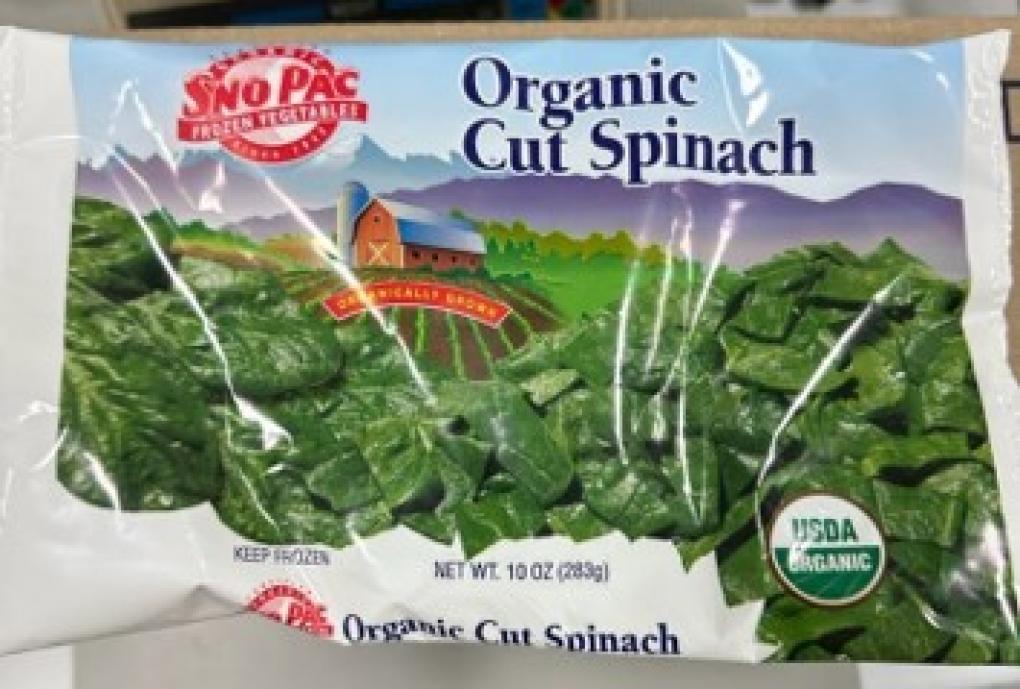 Sno Pac Foods Recalls Del Mar 35 LB Bulk Frozen Spinach and 10 oz Organic Frozen Cut Spinach