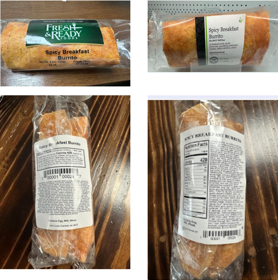 Fresh & Ready Foods LLC Recalls Spicy Breakfast Burrito due to Undeclared Soy