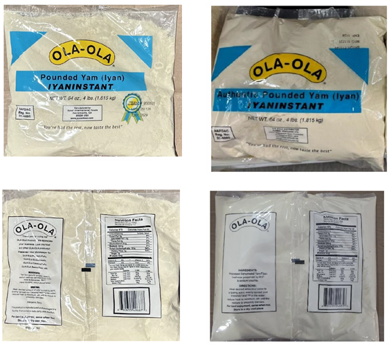 Fayus Inc., dba Yusol International Foods Expands Recall of OLA-OLA POUNDED YAM Due to Undeclared Milk Allergen