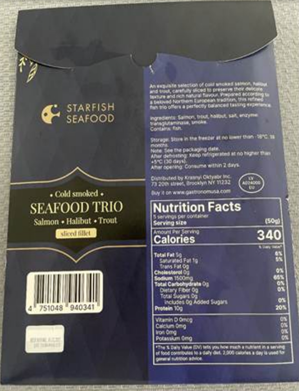 Krasnyi Oktyabr Inc. Recalls Starfish Seafood Trio Because of Possible Health Risk Krasnyi Oktyabr Inc. Recalls Starfish Seafood Trio Because of Possible Health Risk